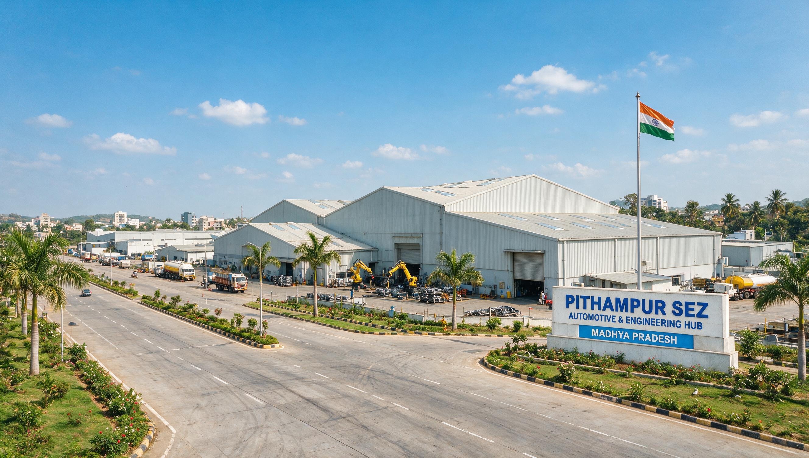 Pithampur industrial SEZ aerial view